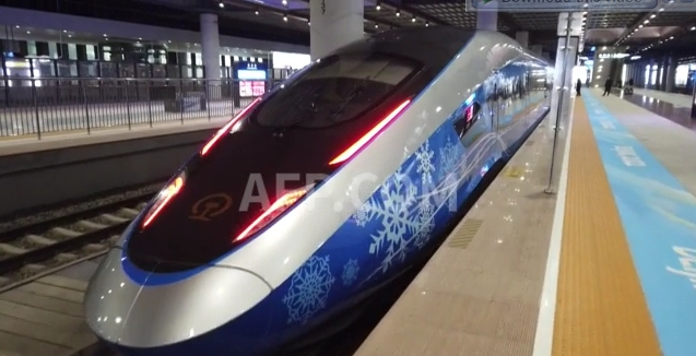 จีนเปิดวิ่งรถไฟหัวกระสุนขบวนพิเศษสำหรับโอลิมปิกฤดูหนาวแล้ว