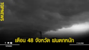 เตือนฝนตกก