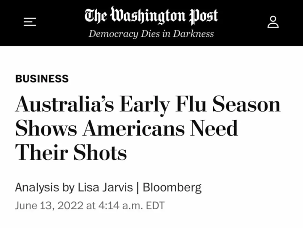 ไข้หวัดใหญ่, ไข้หวัดใหญ่สายพันธุ์ A, ออสเตรเลีย, โรคไข้หวัดใหญ่, แพร่ระบาด, วัคซีนป้องกันไข้หวัดใหญ่