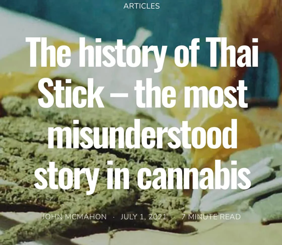 Thai Stick, ภูมิปัญญาไทย, กัญชาเสียบไม้, กัญชา, กัญชาเสียบไม้, THC, หมอมนูญ