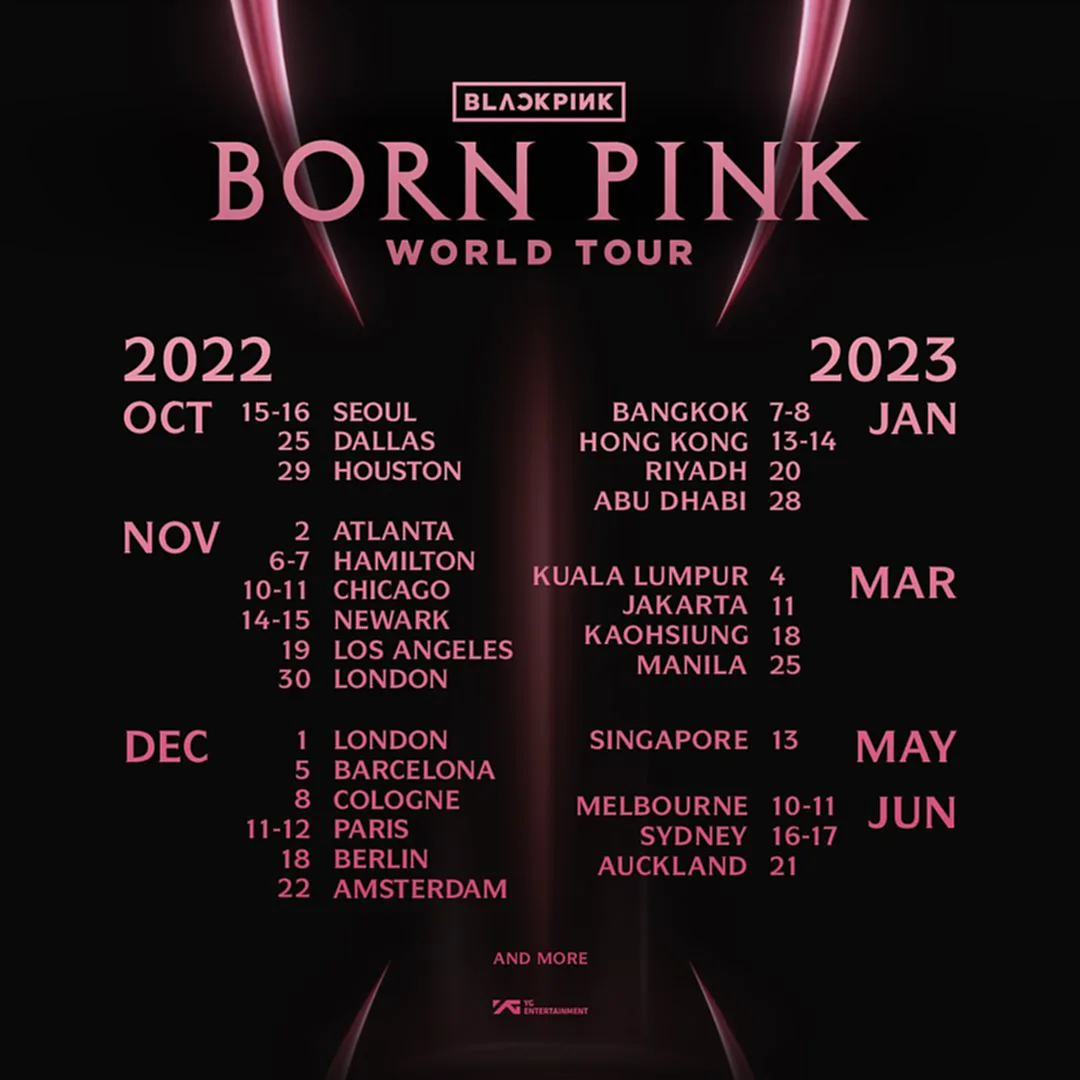 BORN PINK, BLACKPINK, WORLD TOUR, BANGKOK, ทัวร์คอนเสิร์ต, คอนเสิร์ต, PINK VENOM, blackpinkofficial