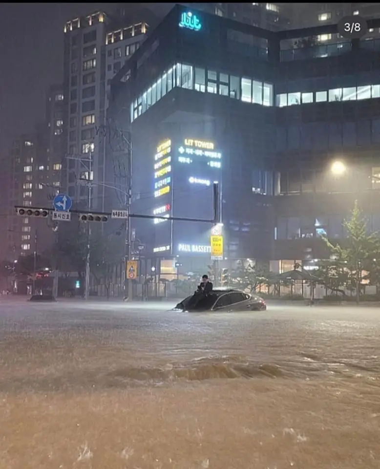 น้ำท่วม, กรุงโซล, เกาหลีใต้, ฝนตกหนัก, น้ำท่วมเกาหลี
