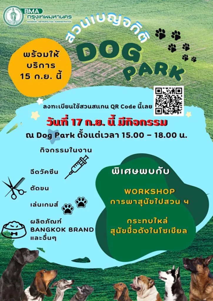 Dog Park, สวนเบญจกิติ, สวนน้องหมา, น้องหมา, สวนสำหรับสุนัข