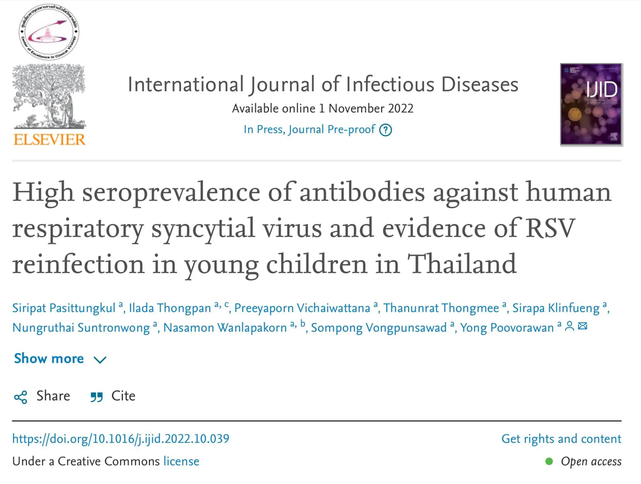 RSV, หมอยง, เด็กไทย, องค์ความรู้ใหม่, ติดเชื้อ, วัคซีน