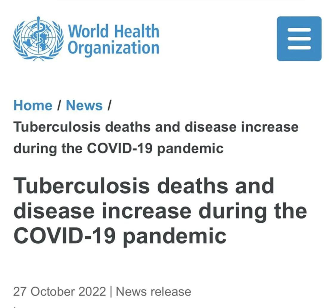 วัณโรค, โควิด, COVID-19, ติดเชื้อ, เสียชีวิต, องค์การอนามัยโลก, การวินิจฉัย, การรักษา