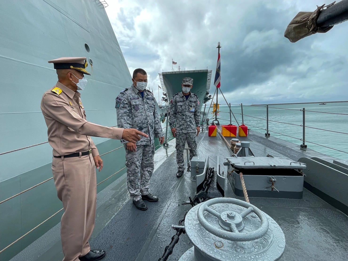 ทัพเรือภาคที่ 1 ตรวจความพร้อมเรือหลวงสุโขทัย หัวหน้าเรือฝ่ายไทย ก่อนออก ...