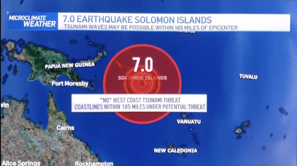 แผ่นดินไหว, โซโลมอน, หมู่เกาะโซโลมอน, เหตุแผ่นดิน ไหว, สั่นไหวรุนแรง, สึนามิ