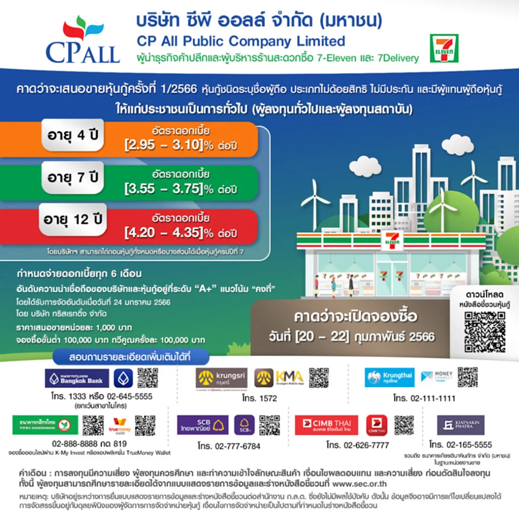 หุ้นกู้ ซีพีออลล์ หุ้น ซีพี ซื้อหุ้น cpall 2566 ได้ ที่ไหน ซื้อหุ้น CPALL ได้ ที่ไหน หุ้นกู้ CPALL หุ้น cpall ปันผลปีละกี่ครั้ง หุ้น CPALL ปันผล ดีไหม หุ้น 7-11 ปันผล