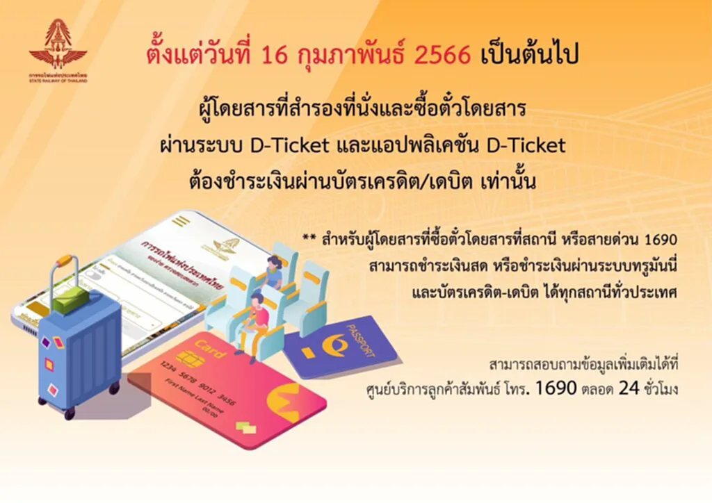 จองตั๋วรถไฟ, แอพจองตั๋วรถไฟ, จองตั๋วรถไฟออนไลน์ 2566, ซื้อตั๋วรถไฟออนไลน์, D-Ticket, การรถไฟแห่งประเทศไทย, บัตรเครดิต, บัตรเดบิต, ซื้อตั๋วโดยสาร, ชำระเงิน