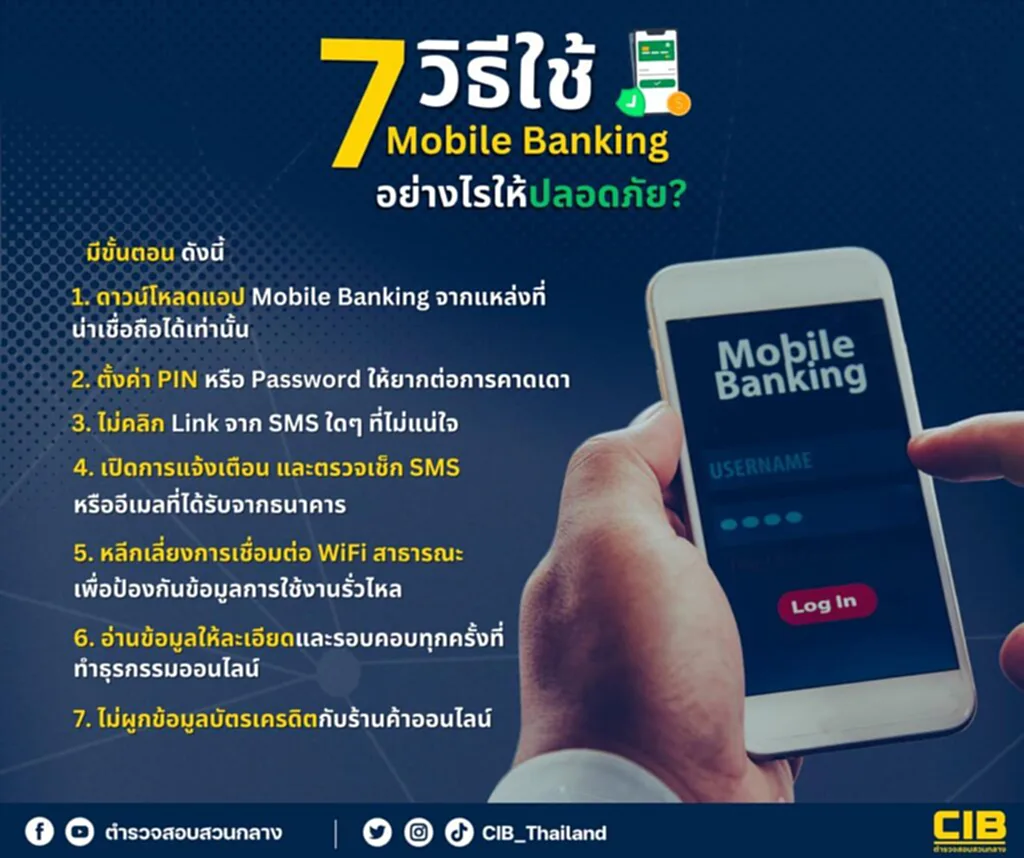 Mobile Banking วิธีการใช้ mo bile banking โมบายแบงก์กิ้ง โมบายแบงก์กิ้ง ปลอดภัยไหม