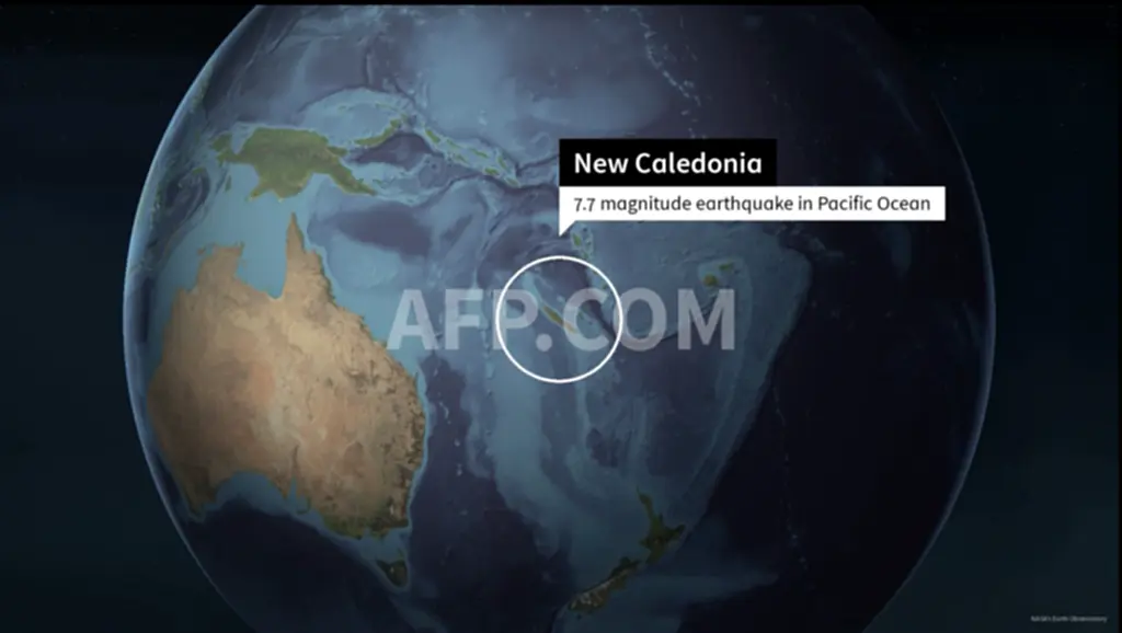แผ่นดินไหว, แผ่นดินไหวนิวแคลิโดเนีย,​สึนามิ, ออสเตรเลีย, หมู่เกาะลอยัลตี, Loyalty Islands, วานาอาตู