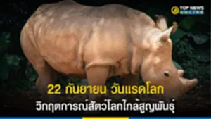 22 กันยายน วันแรดโลก  วิกฤตการณ์สัตว์โลกใกล้สูญพันธุ์