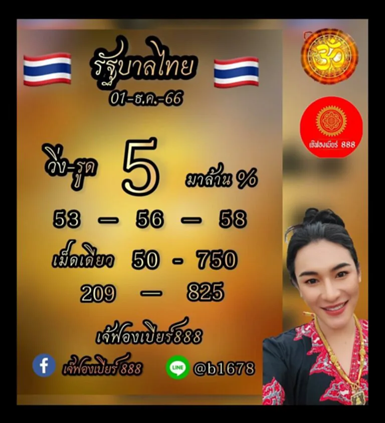 เลขเด็ด 1/12/66 เจ๊ฟองเบียร์ 888 ปล่อย แนวทางหวย รัฐบาลไทย มาแล้ว คอหวย นักเสี่ยงโชค ส่องด่วน ออมสิน ตำไทย งวดนี้ต้องได้เฮ วิ่ง รูด มาล้าน% เม็ดเดียว ปัง ด่วน ๆ รีบจองรวย ซื้อ หวย ลอตเตอรี่ สลากกินแบ่งรัฐบาล งวดวันที่ 1 ธันวาคม 2566 ก่อนอั้นหมดแผง แต่หากไม่ชอบก็ปล่อยผ่านไป ที่นี่ TOP News ไม่พลาดจัดให้ทุกงวด