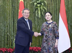 INDONESIA-JAKARTA-CHINA-LI QIANG-SPEAKER OF INDONESIA'S HOUSE OF REPRESENTATIVES-MEETING