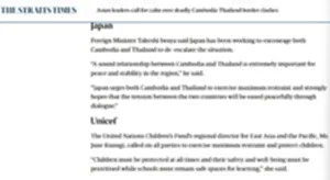 ญี่ปุ่นวอนไทย-กัมพูชา