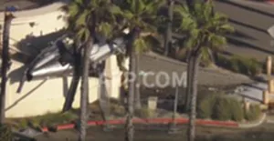 เฮลิคอปเตอร์ตกที่ Huntington beach