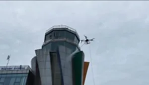 สนามบินหูเป่ยใช้โดรนแม่บ้านล้างอาคาร