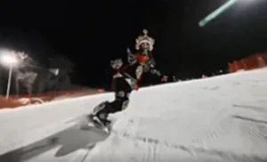 งิ้วเปลี่ยนหน้ากากขณะไถสกี