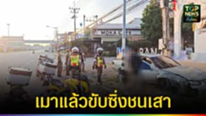 ปก web เมาแล้วขับซิ่งชนเสา